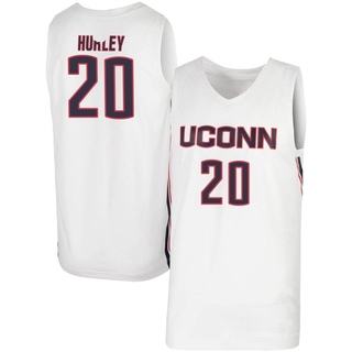 Andrew Hurley Replica White Men's UConn Huskies Basketball Jersey