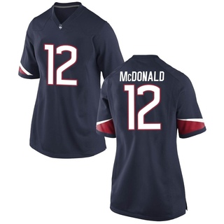 Tucker McDonald Game Navy Women's UConn Huskies Football Jersey